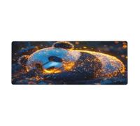 The Golden Light Scattered The Panda Mouse Pad In Big Extended Non-Slip Rubber Base Mousepad With Stitched Edges Gaming Pc Desktop Large Mouse Pad 11.8x31.5