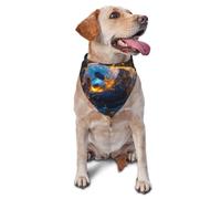 The Golden Light Scattered The Panda Printed Graphic Pet Triangle Scarf For Dogs & Cats, Adjustable Cute Pet Bandana For & Photo Shoots