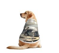 The Golden Mammoth in The Dilapidated City Dog Shirt Vest Dog Clothes- Breathable Cooling for Big Dogs, Sun Protection Comfort Wear for Golden Retriever, Husky, Alaska Outdoor Activities 4X-Large