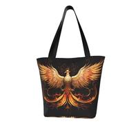 The Golden Phoenix Women's fashion shoulder bag, shopping handbag, suitable for weekend travel shopping shoulder bag messenger bag