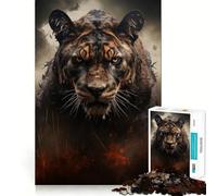 The Golden Predator Puzzles for Adults 1000 Pieces Brain Challenge Toy Calm Mind Clear Cut Art Collection Piece (38x26cm)