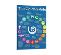 The Golden Rule Canvas Poster Wall Art Poster Suitable for Room Aesthetics And Decoration Bedroom And Living Room Frame-style 12x18inch(30x45cm)