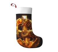 The Golden S Christmas Stocking – Festive Holiday Decor With Full-Print Design, Perfect For Christmas, New Year Gift-Giving