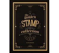 The Golden Stamp Collection Album: Stamp album for collectors, kids and adults, large Vintage stamp album stockbook - Cream paper