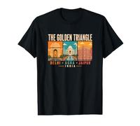The Golden Triangle India Travel Illustration Design Value Graphic T-Shirt