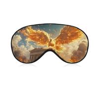 The Golden Wings Phoenixs Cute Sleep Mask for Women Men Light Blocking Eye Shade Cover with Adjustable Elastic Strap