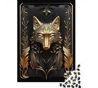 The Golden Wolf Ruler 1000-Piece Jigsaw Puzzle for Adults, 52x38cm/1000pcs, A Calm After-work Activity; Low-dust Card Pieces for Tidy Sorting