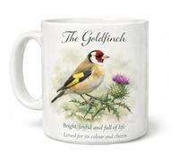 The Goldfinch British Garden Bird Illustration Ceramic Gift Mug