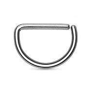 The Goldmine - 16GA(1.2mm) 5/16"(8mm) D Shape Annealed/Bendable Ring * 316L Surgical Stainless Steel