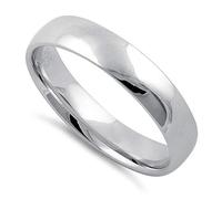 The Goldmine - 4mm 925 Sterling Silver plain Wedding Band Ring