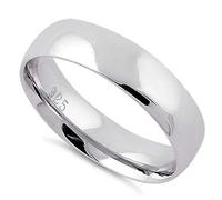 The Goldmine - 5mm 925 Sterling Silver plain Wedding Band Ring