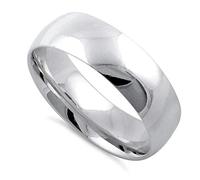 The Goldmine - 6mm 925 Sterling Silver plain Wedding Band Ring