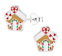 The Goldmine - 925 Sterling Silver Christmas Stud Earrings (17: G/Bread House 1 (15712))