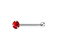 The Goldmine - 925 Sterling Silver Nose Bone Stud with Small 2mm Claw-Set CZ