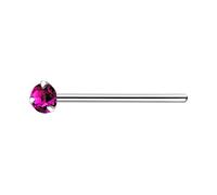 The Goldmine - 925 Sterling Silver Nose Stud with Small 2mm Claw-Set Crystal