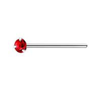 The Goldmine - 925 Sterling Silver Nose Stud with Small 2mm Claw-Set Crystal