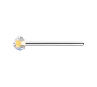 The Goldmine - 925 Sterling Silver Nose Stud with Small 2mm Claw-Set Crystal