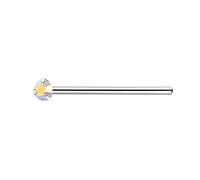 The Goldmine - 925 Sterling Silver Nose Stud with Tiny 1.5mm Claw-Set Micro CZ