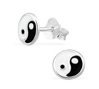 The Goldmine - Cute 925 Sterling Silver Yin Yang Stud Earrings