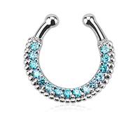 The Goldmine - Non-Pierced Clip-on Septum Hanger - please choose colour