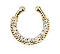 The Goldmine - Non-Pierced Clip-on Septum Hanger - please choose colour