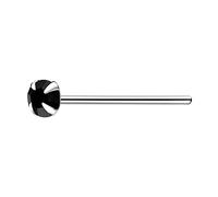 The Goldmine - Straight 925 Sterling Silver Nose Stud with 2.5mm 4-Claw-Set CZ - FREE UK Delivery