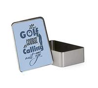 The Golf Course is Calling & I Must Go Golfing Lover Sports Lover Birthday Father's day inspired Rectangular/Round Metal Tin Storage Box. (Rectangular)