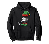 The Golfer Elf for Golf Lovers Christmas Holiday Fun Pullover Hoodie