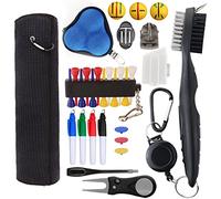 THE GOLFER STORE Golf Essentials Kit, 29 in 1 Golf Club Cleaning Kit - Golf Towel, Golf Club Brush, Gift Golf Balls, Golf Line Stencils and Pens, Golf Tee and Markers, Golf Divot Repair Tool - Golf