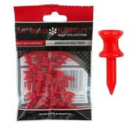 The Golfers Club Golf Graduated Red Plastic Tees (1.25 Inch x 30)