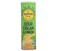 The Good Crisp Company Sour Cream & Onion 8 x 160g - Non-GMO, Allergen Friendly, Crisp Snack Pack, Gluten Free Crisps