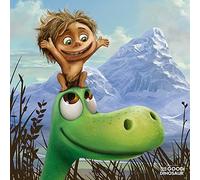 The Good Dinosaur "Arlo and Spot Canvas Print, Multi-Colour, 40 x 40 cm