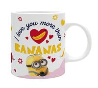 THE GOOD GIFT Minions Ceramic Coffee Cup, 320ml - I Love You More Than Bananas