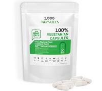 The Good Guru Vegetarian Empty Capsules Size - 00 White | Non - GMO, Gluten Free, Empty White Vegan Capsules | Size 00 Capsules | Empty Capsules Size-00| 1000 Pcs