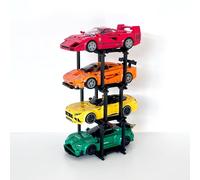 The Good Idea | 4 Vehicles Display Stand for Lego Speed Champions Cars - Stylish Organizer with Infinite Expansion - No tools setup - Organization for Brick Cars and Formula 1 Garage Desk Shelves