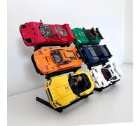The Good Idea | Display Stand for LEGO Speed Champions Cars - 60° Tiered Holder | No Tools Setup | Holds 6 Cars | Horizontally Expandable - Ideal for Brick Car & F1 Garage Desk Display Rack