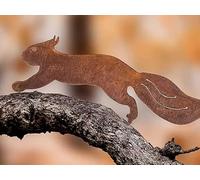 The Good Life Core-Ten Rusty Squirrel Garden Ornament Figurine Approx 30cm Long 10cm High