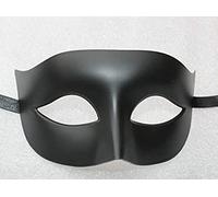 THE GOOD LIFE MATT BLACK MENS OR LADIES QUALITY VENETIAN MASQUERADE CARNIVAL PARTY BALL EYE MASK