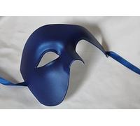 THE GOOD LIFE MENS HALF FACE PHANTOM QUALITY VENETIAN MASQUERADE THEATRICAL CARNIVAL PARTY EYE MASK (Blue)