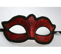 THE GOOD LIFE STUNNING BLACK & RED VENETIAN MASQUERADE HALLOWEEN CARNIVAL PARTY EYE MASK