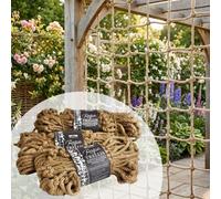 The Good Life Treadstone Jute Rope Trellis The Natural Climbing Plant Support Fence Wall - 0.9M X 1.8M