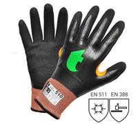 The Good Life Treadstone Pro Cut Resistant Gloves Double-Dipped Nitrile Thermal - 13G Hppe 7G Acrylic Cut Level E - Size 8