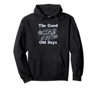 The Good Old Days Evolution Fossils Funny Pullover Hoodie