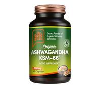 The Good Organic Ashwagandha KSM-66, 500mg, Non-GMO, Gluten-Free, Sugar-Free, 90 Vegan Capsules