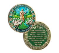 The Good Shepherd Christian Coin with Psalm 23:4, Religious Faith Gifts