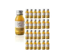 The Good Shots - Ginger and Turmeric Health Shot Drinks, High Strength, Vegan, Immune Support, Fresh Turmeric Root and Ginger 24 x 60ml Bottles - Multipack