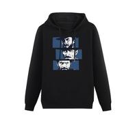 The Good The Bad and The Ugly Hoody Classic Western Film Strip Style Eastwood Wallach Van Cleef Size L Black