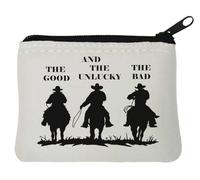 The Good, The Bad and The Unlucky Neoprene Coin Purse Pouch 10x11cm White
