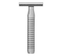 The Goodfellas' Smile Lybra Safety Razor 316L Stainless Steel, CNC Machined Dual Plate Design, Mild & Aggressive Shave, EcoPolish Finish, Three-Piece Head, Made In Italy