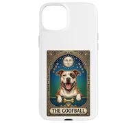 The Goofball Pitbull Tarot Card - Funny Pibble Dog Mom/Dad Case for iPhone 15 Plus